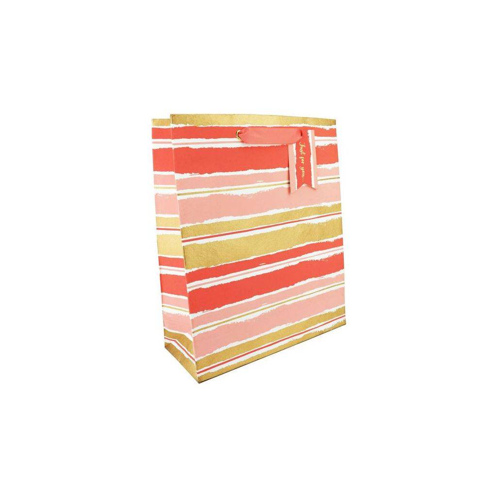 Large painterly pink gift bag from Love Vivid featuring a vibrant, artistic design suitable for special occasions.